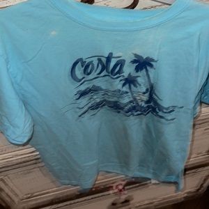 Costa blue t shirt new boys size large cute